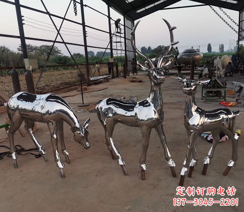 宁波赏心悦目的不锈钢小鹿雕塑