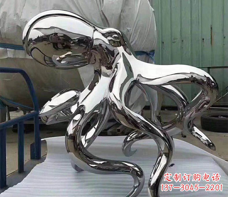 宁波精致华丽的镜面不锈钢章鱼雕塑