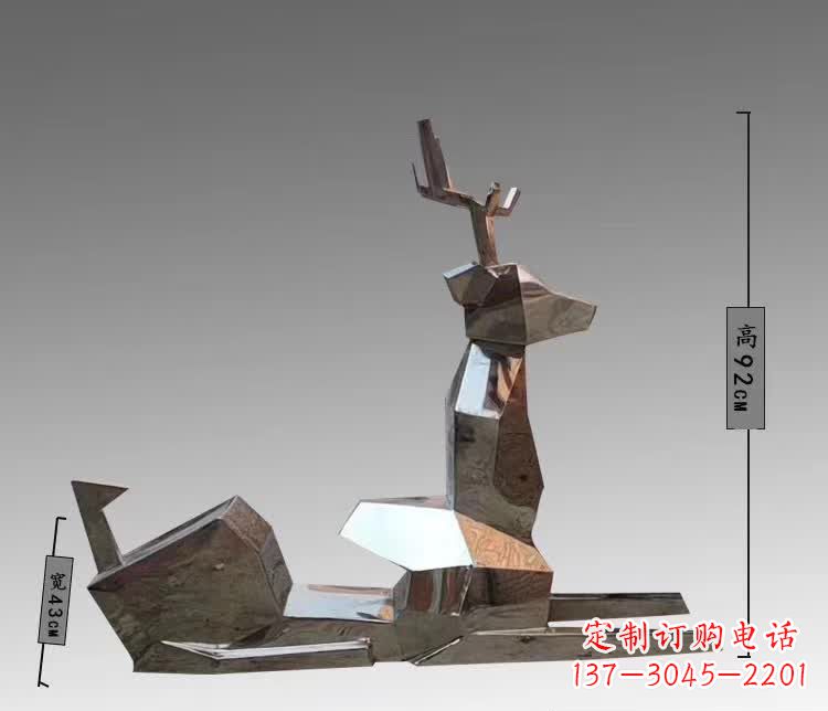 宁波中领雕塑为您带来一款全新的不锈钢梅花鹿雕…