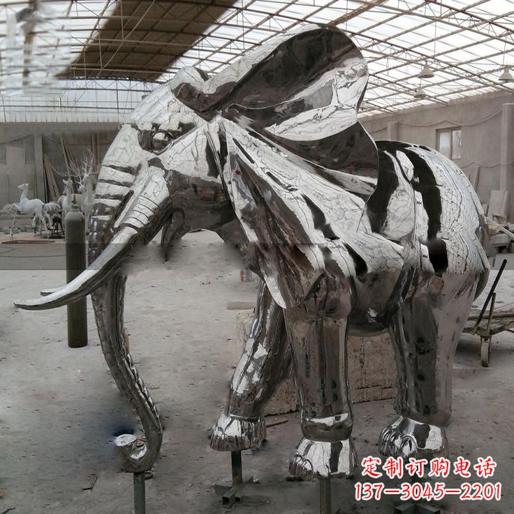 宁波中领雕塑推出一款全新的大象雕塑,表面采用…