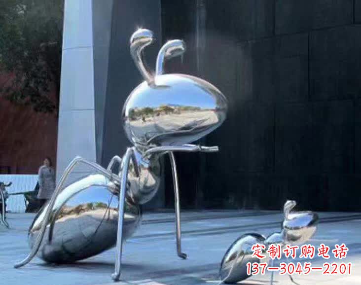 宁波不锈钢蚂蚁雕塑,抛光镜面,精致精美