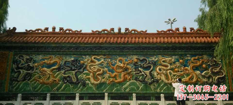 宁波九龙壁景观石雕——造型精致,极致雕刻