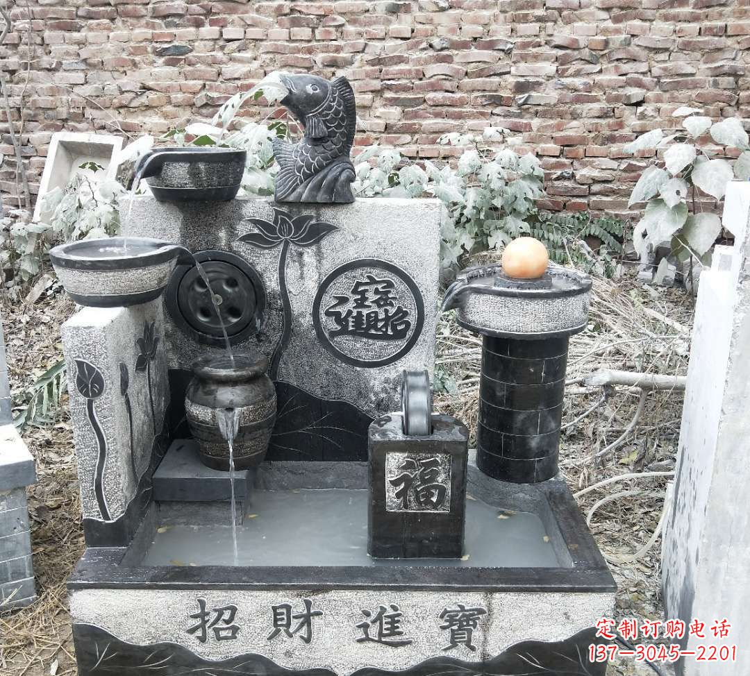 宁波领雕水池雕塑:定制你的招财水池