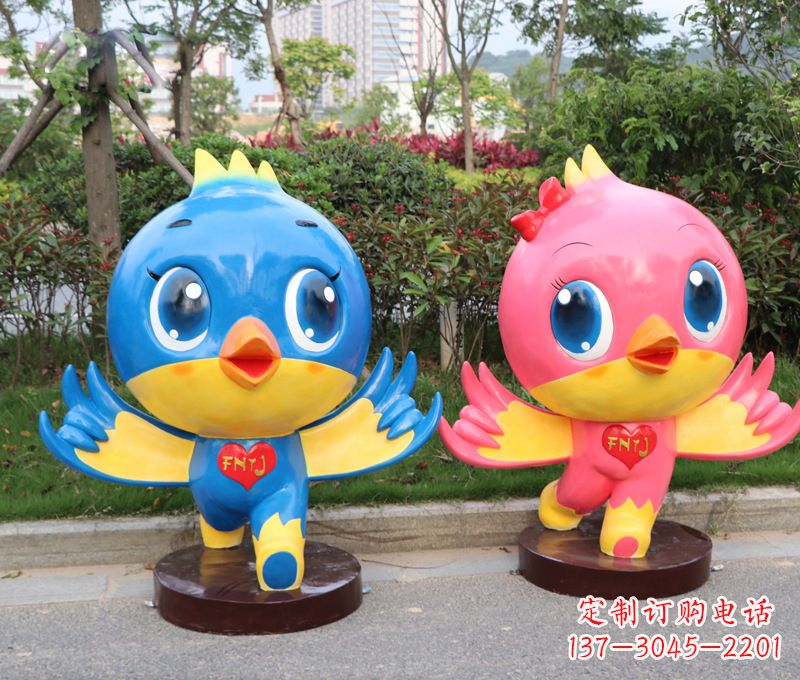 宁波卡通鸽子，游乐园商场幼儿园吉祥物美陈雕塑摆件