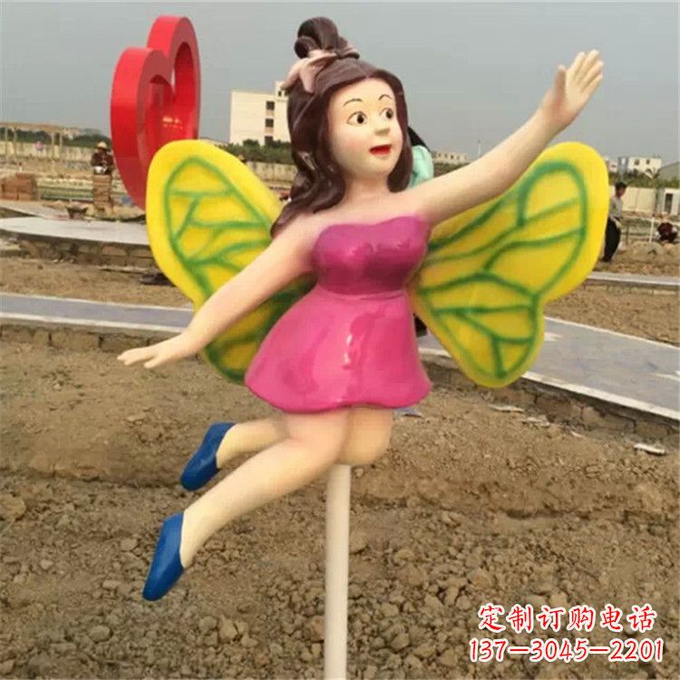 宁波领雕塑:精美的蝴蝶仙子公园景观雕塑
