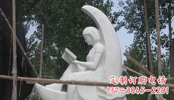 宁波中领雕塑高品质小女孩汉白玉石雕