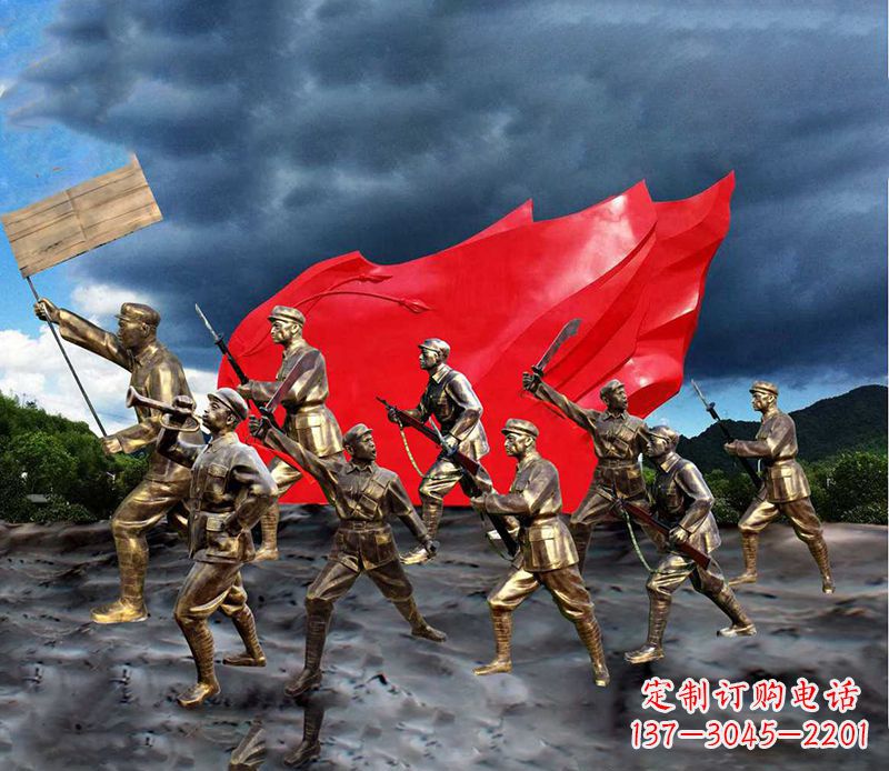 宁波纪念伟大革命先烈的红军雕塑