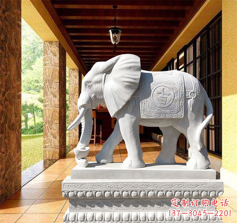 宁波领雕塑：打造经典石雕大象