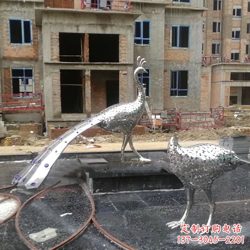 宁波精美的孔雀不锈钢雕塑
