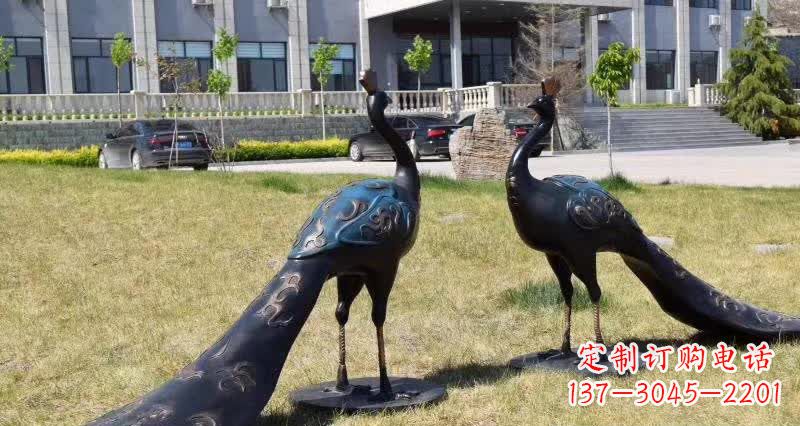 宁波领雕塑-孔雀铜雕,高雅精美的艺术精品