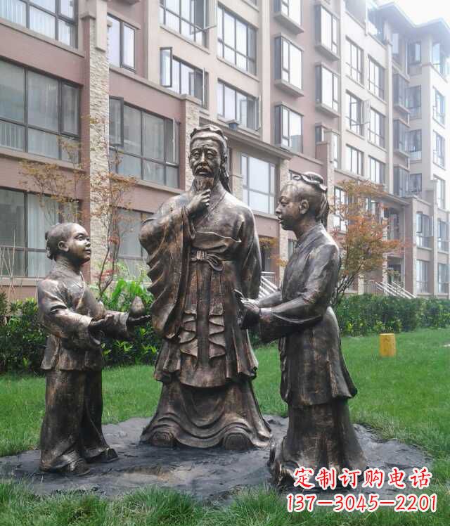 宁波孔融让梨古代人物雕塑
