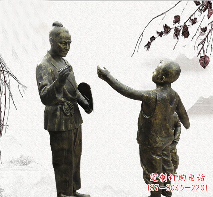 宁波孔融让梨铜雕,专业定制高品质