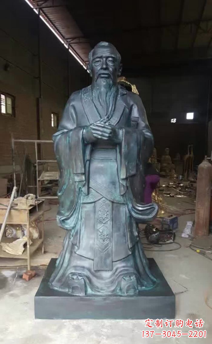 宁波中领雕塑的孔子青铜雕塑