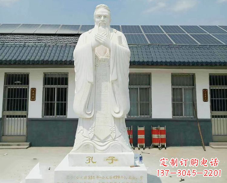 宁波孔子伸舌头的雕像