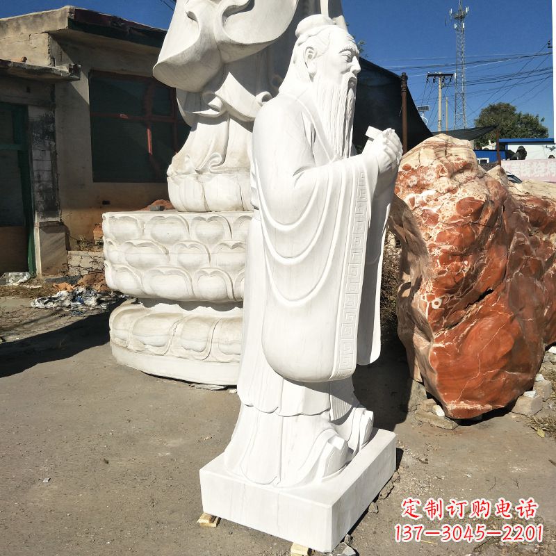 宁波孔子石雕塑
