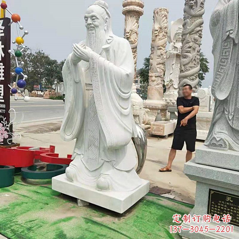 宁波孔子石雕像校园