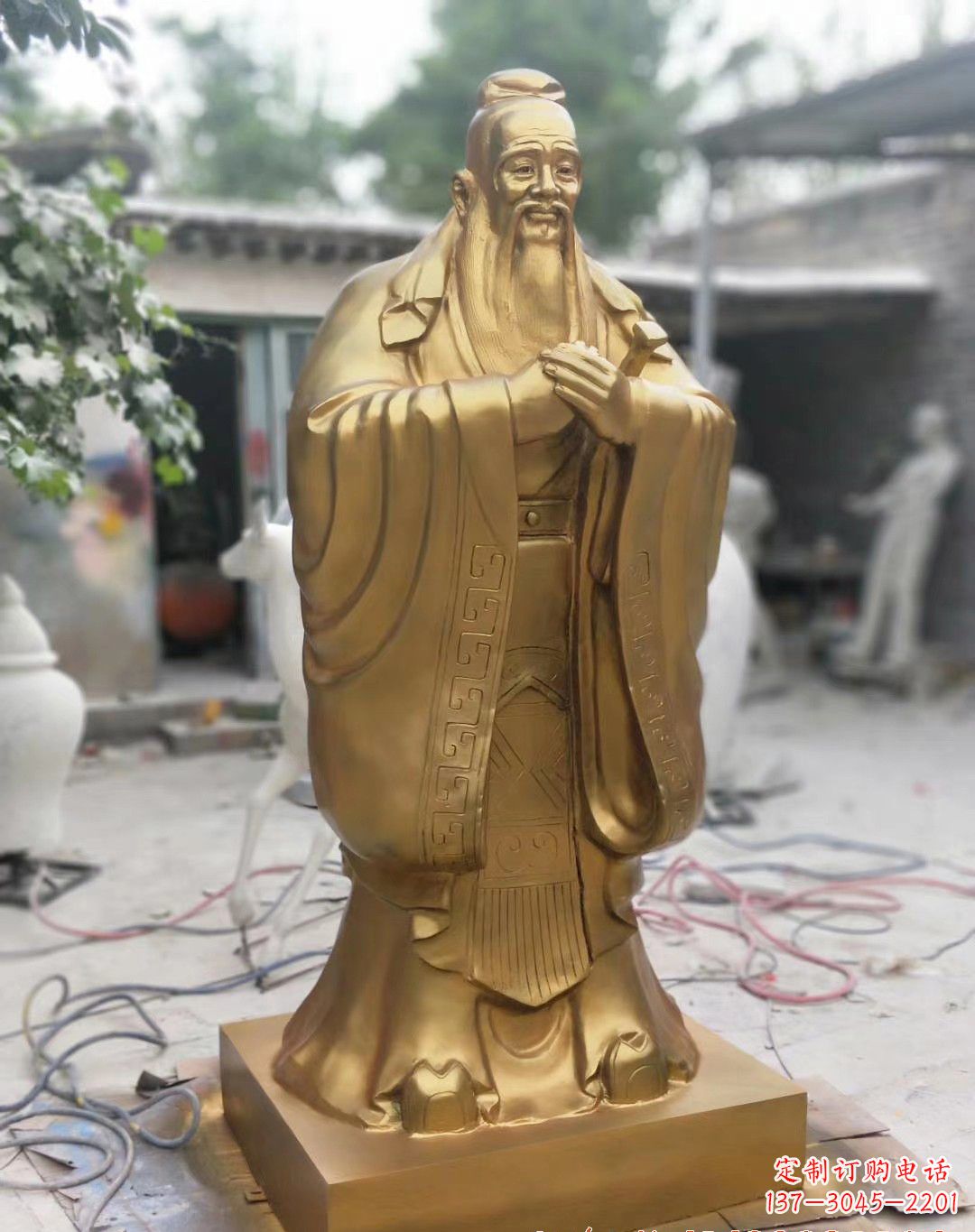 宁波孔子铜雕像 (2)