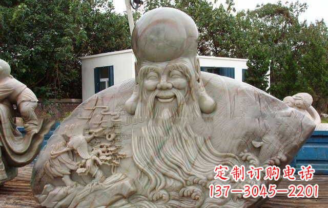 宁波老寿星大型胸像石雕