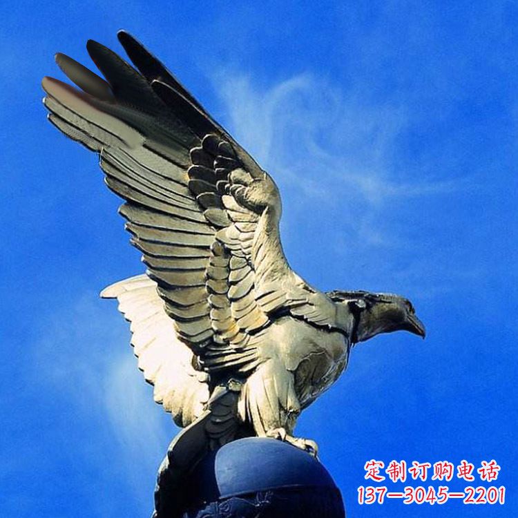 宁波唯美老鹰玻璃钢仿铜雕塑玻璃钢雕塑以其简约…
