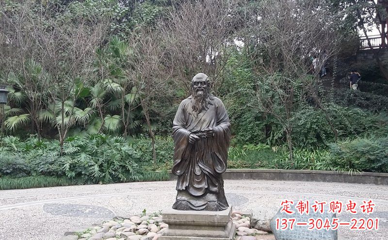 宁波老子古代名人铜雕 (3)