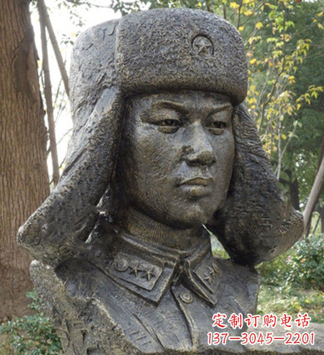 宁波雷锋头像铜雕塑