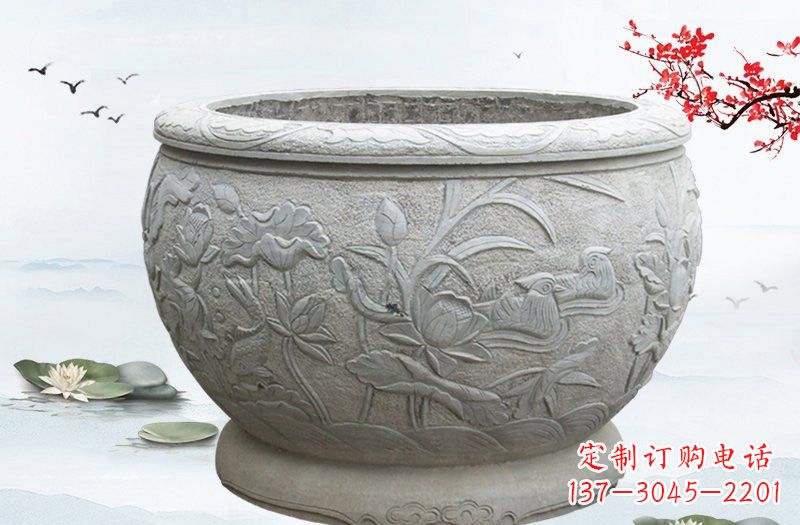 宁波艺术精美的水缸雕塑