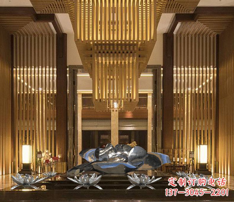 宁波专业定制莲花不锈钢雕塑