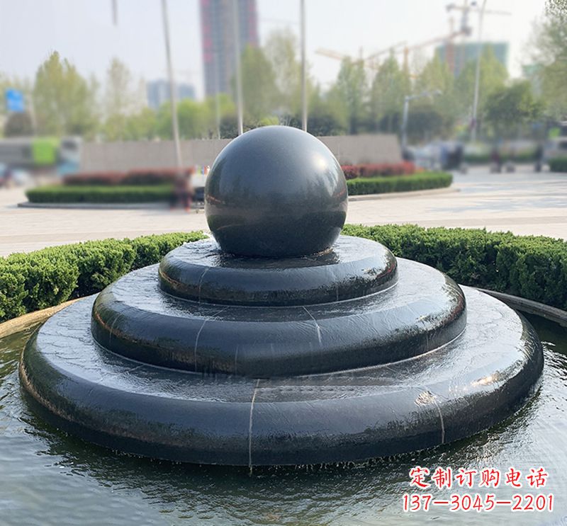 宁波临沂石雕风水球喷泉