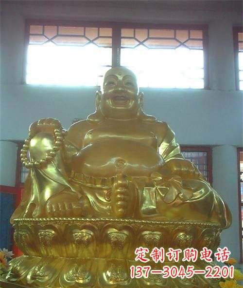 宁波传统工艺制作鎏金弥勒佛像