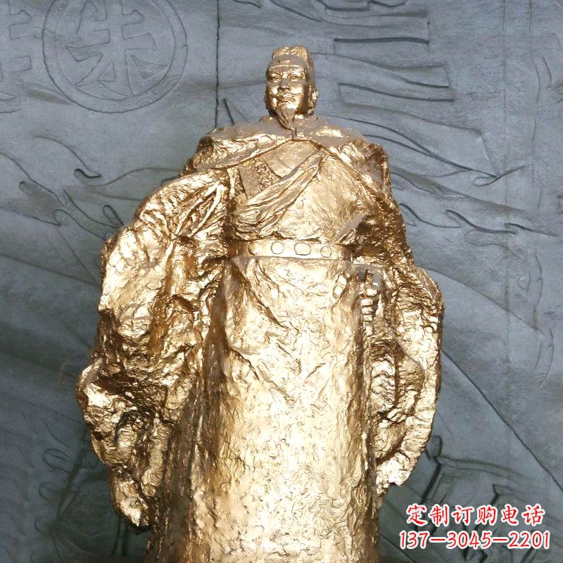 宁波鎏金明太祖雕像,精美历史纪念品