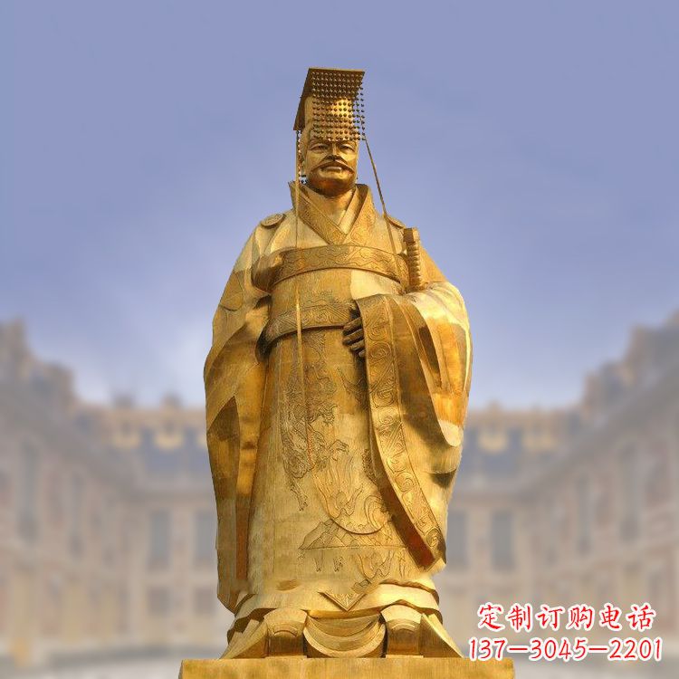 宁波秦始皇铜雕塑,传承历史荣耀