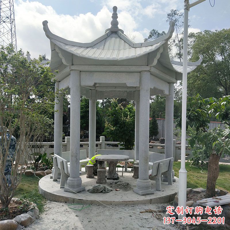 宁波六角大理石凉亭