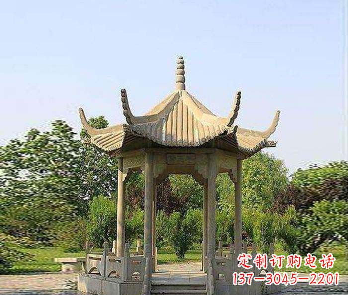 宁波六角石雕凉亭 (6)