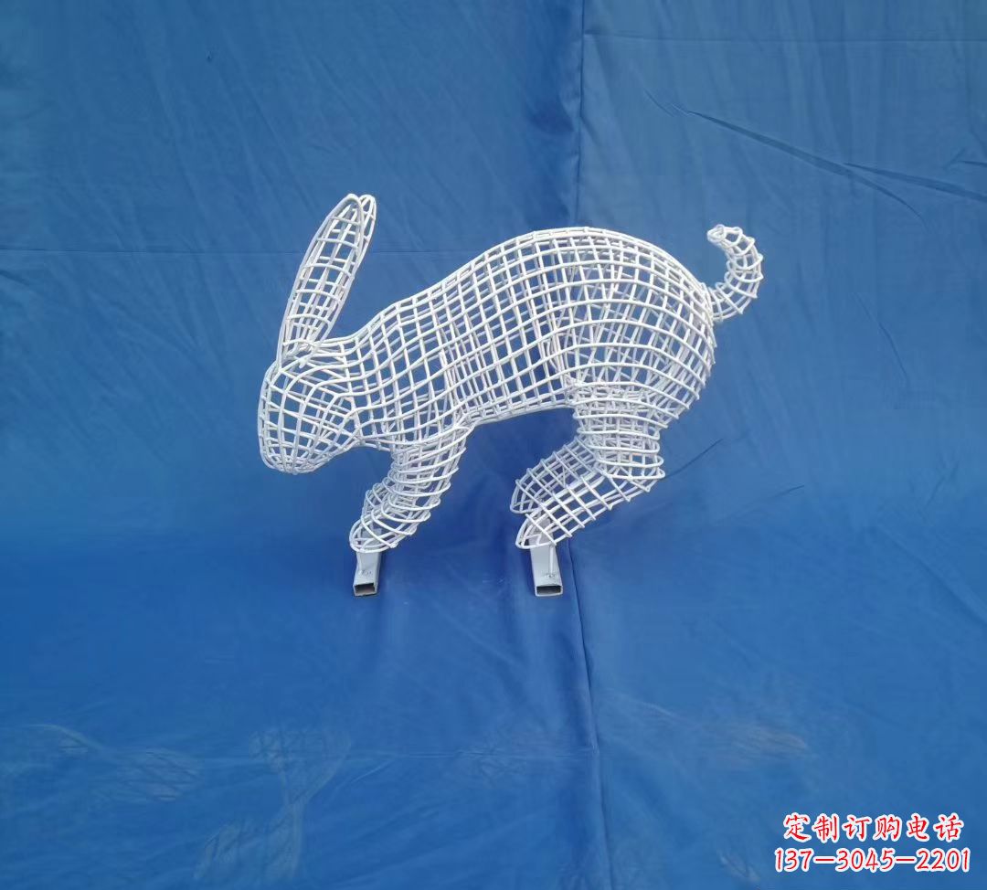宁波唯美精致的镂空兔子公园雕塑
