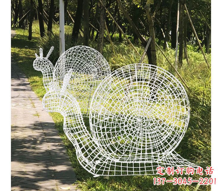 宁波精致镂空不锈钢蜗牛雕塑