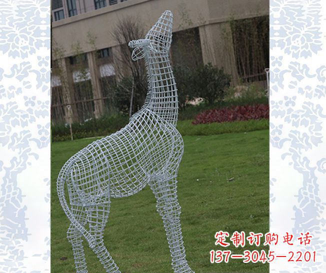 宁波外观精美的不锈钢长颈鹿雕塑