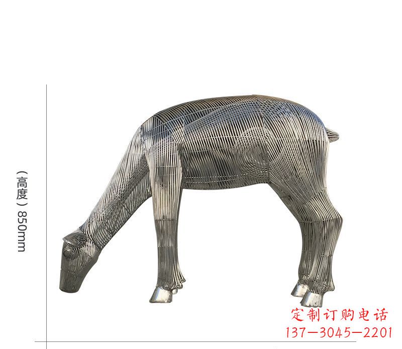 宁波鹿鸣吉祥不锈钢景观雕塑