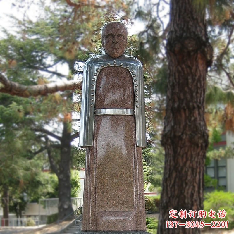 宁波纪念伟大的名人：路易斯·巴斯德抽象雕像