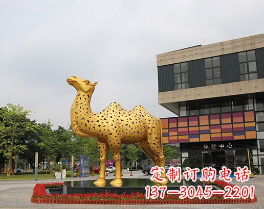 宁波闪亮可爱的不锈钢骆驼雕塑