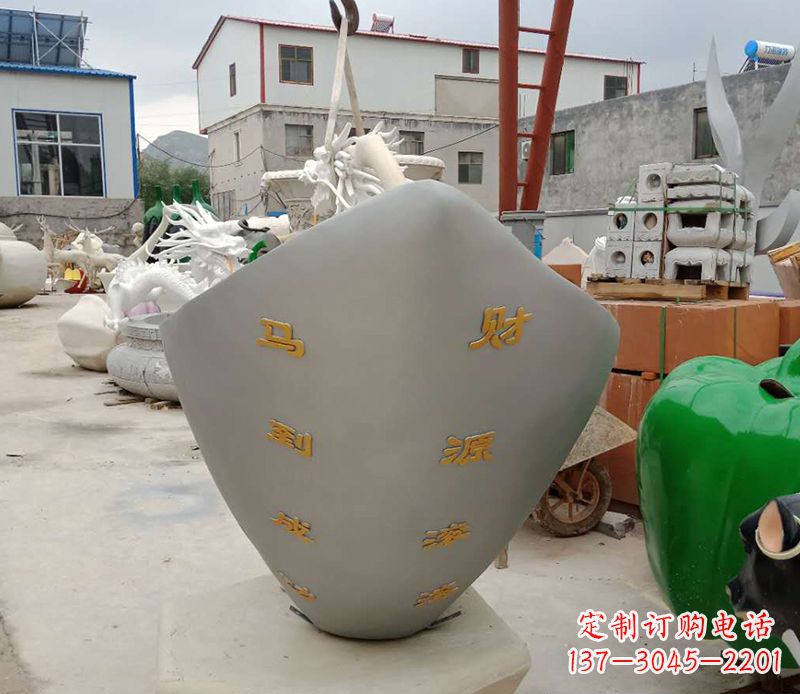 宁波精美元宝雕塑，马到成功！