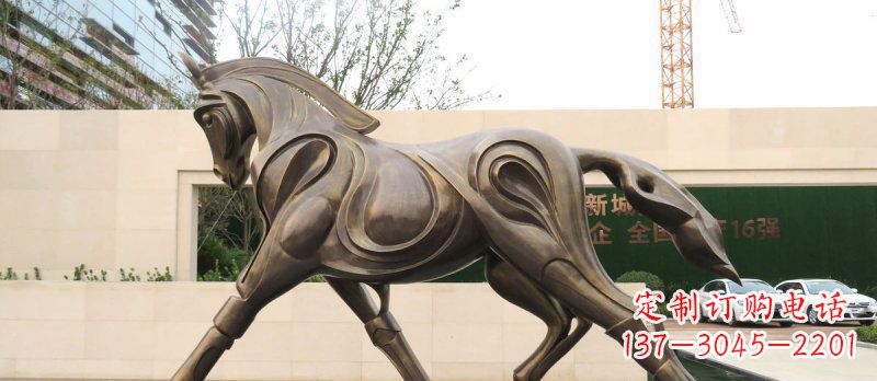 宁波艺术雕塑,马系动物铜雕