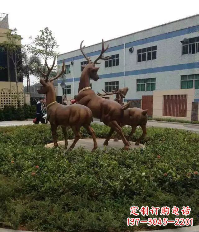 宁波梅花鹿小区铜雕精美礼品