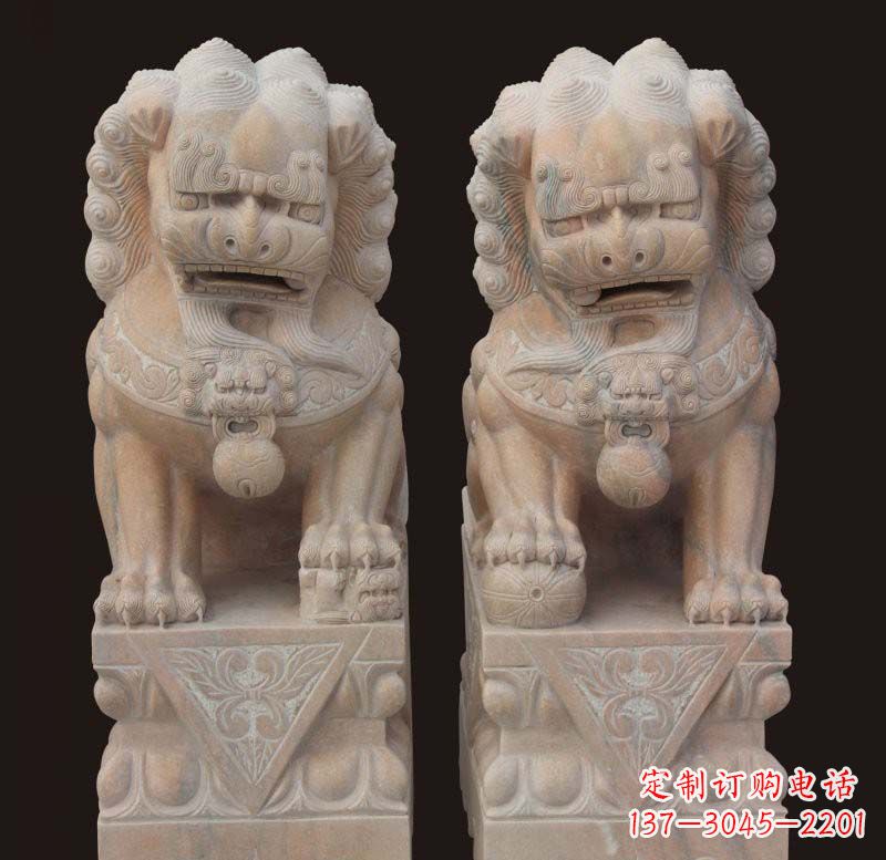 宁波传统石狮子雕塑,精美绝伦