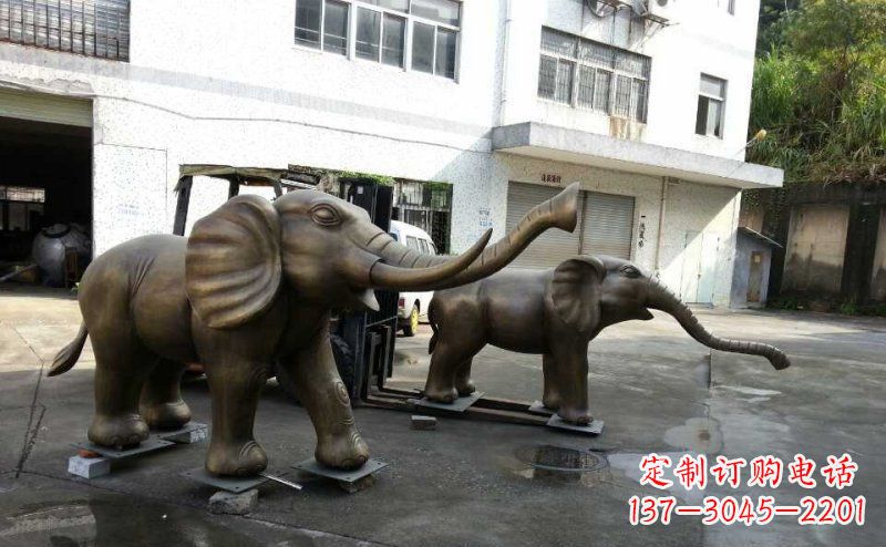 宁波典雅大象铜雕,精美艺术品