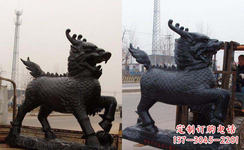 宁波艺术精灵---麒麟神兽铜雕