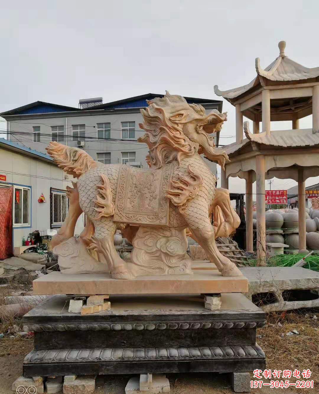 宁波麒麟石雕,中领雕塑独特定制
