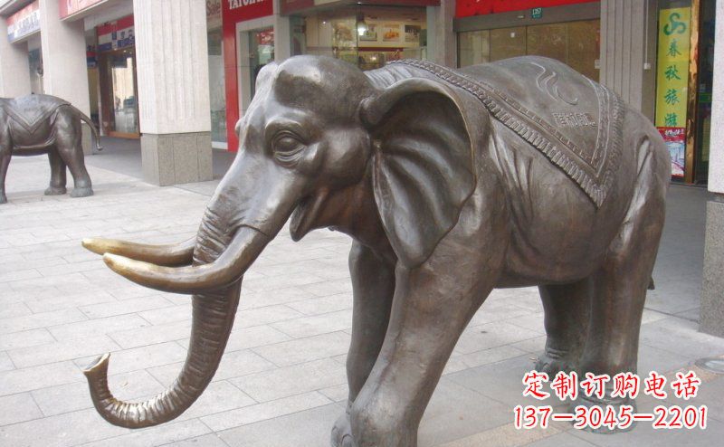 宁波祥和如意的铜制大象雕塑