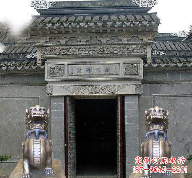 宁波门口招财貔貅铜雕 (2)