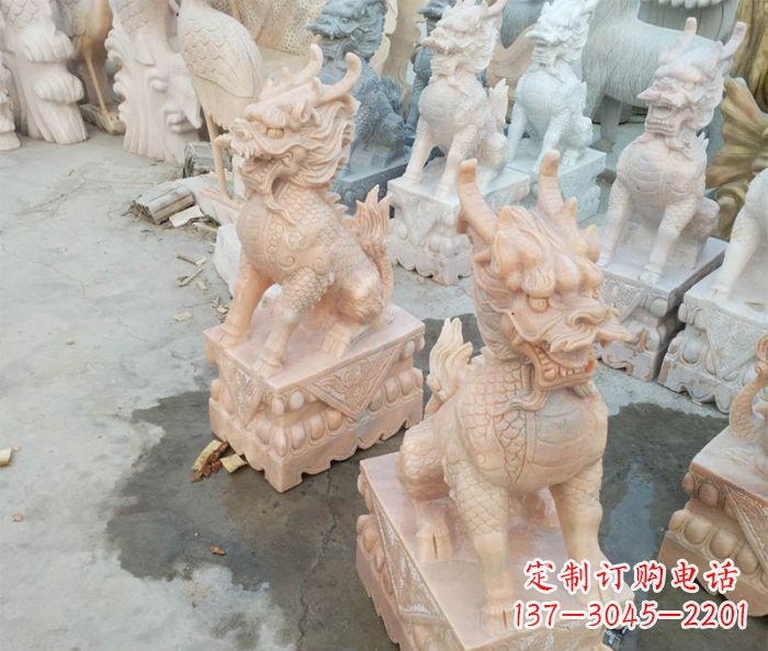 宁波华丽夺目,雕琢精美的麒麟石雕