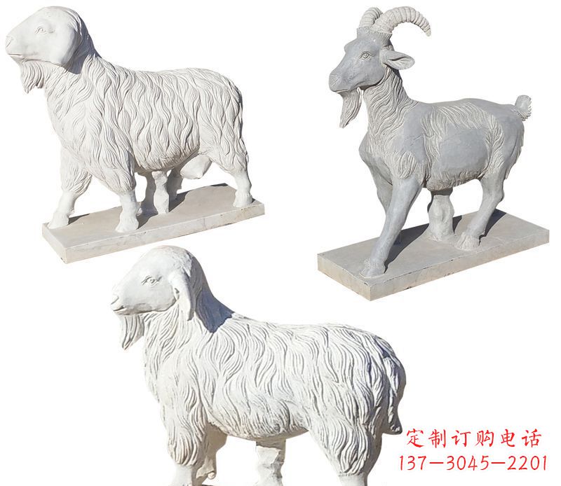 宁波绵羊石雕公园动物雕塑-精致耐用的绵羊雕塑